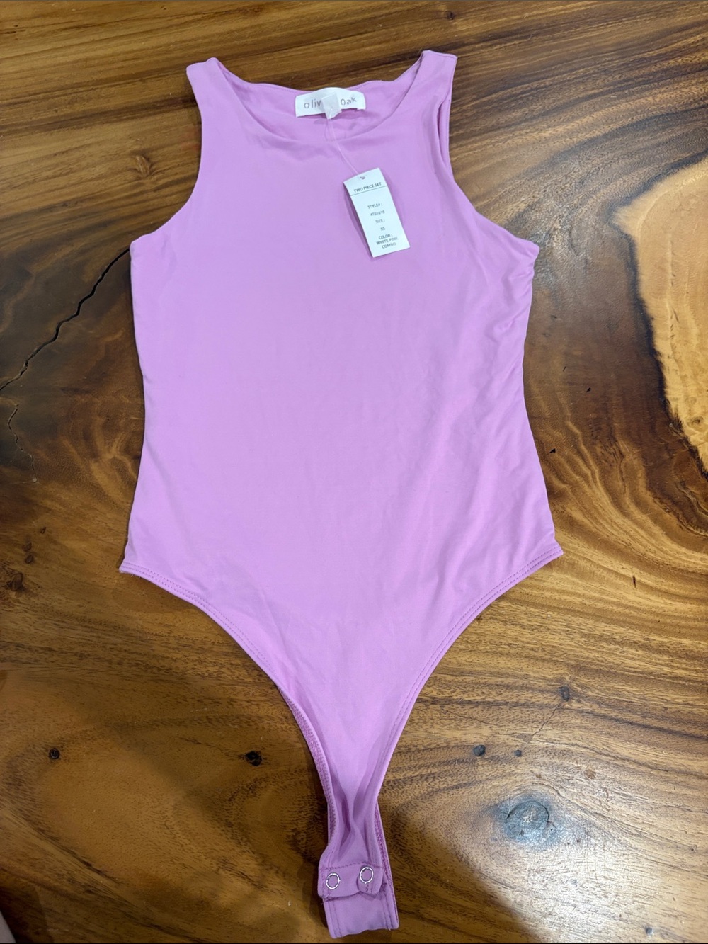 Olive & Oak Pink Sleeveless Bodysuit